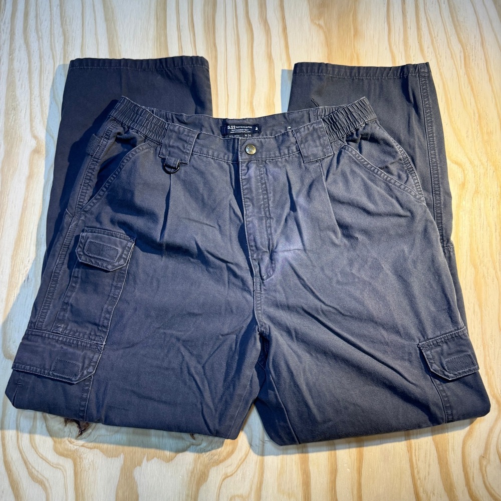 5.11 Tactical Men's 74251 Cotton Canvas Cargo Work Pants Dark Gray Size 34x30